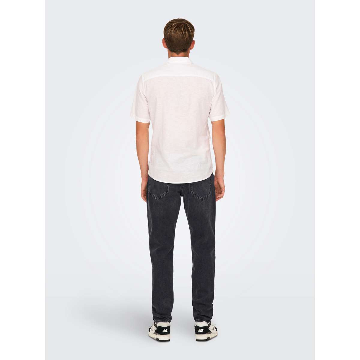 ONLY & SONS MENS YOKE TAPERED FIT COTTON WB BLACK 22027850 - Μαύρο - W31 L34